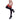 Baci Black Opaque Red Cuban Heel Thigh Highs