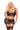 Lace & Wet Look Top & Garter 3 Piece Set