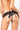 Crotchless Lace Thong With Bow Black